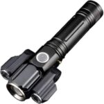 CARE 4 USB Rechargeable Long Range Torch LED Flashlight, Searchlight for Emeregency and Outdoor Use (539_3Head_Metal_Torch)1000 Lumen
